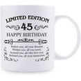 thumbnail image 2 of 45th Birthday Gifts for Women Men - 11 oz Coffee Mug - 45 Year Old Present Ideas for Mom, Dad, Wife, Husband, Son, Daughter, Friend, Colleague, Coworker (45th Birthday Gift), 2 of 6