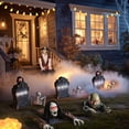 thumbnail image 3 of Yescom Pierre Tombale d'Halloween Animée de 15 Pouces et Demi-Squelette avec Coupe-Pierre Zombie de 6 Pouces, 3 of 9