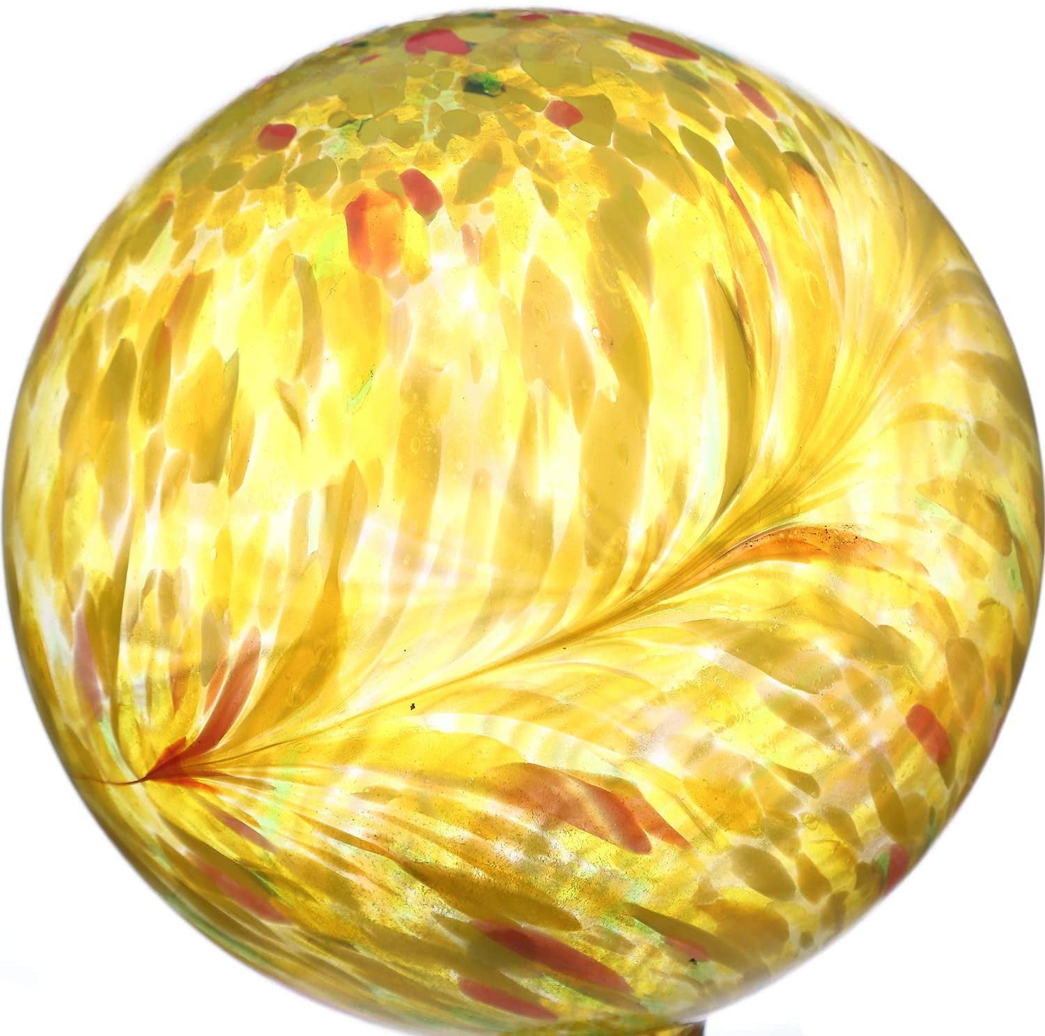 10 inch Yellow Colorful Glass Gazing Ball for Garden Walmart Canada
