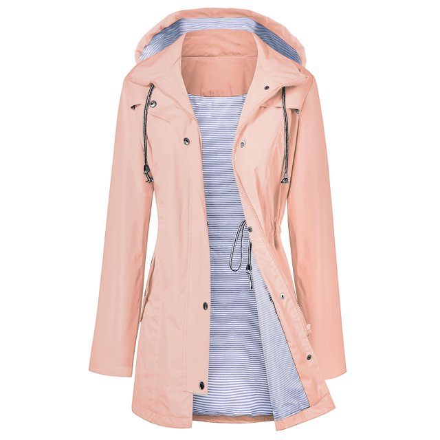 Gabardina impermeable LOMON con capucha larga para mujer