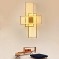 thumbnail image 3 of Modern LED Ceiling Light, 3 Layer Rectangular Stepless Dimming Chandelier Flush Mount Lights with 3 Color Temperature, Memory Function, Remote Control, Ceiling Lamp for Living Room, 3 of 7