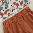 thumbnail image 6 of Okbabeha Toddler Baby Boy Christmas Outfits 6 9 12 18 24Months 2t 3t 4t Santa Print Button Down Shirt +Short Pants Set Summer, 6 of 7