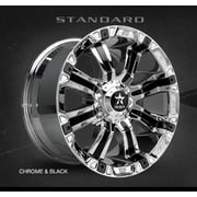 17" Silver With Black Inserts 94R Wheel by RBP (Rolling Big Power) 94R-1790-66-12C