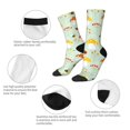 thumbnail image 4 of Fotbe Mushroom Bee Calcetas Largas con Estampado para Hombre y Mujer – Calcetas de Compresión Transpirables y Elásticas, Viajar y Uso Diario Talla 5-11, 4 of 6