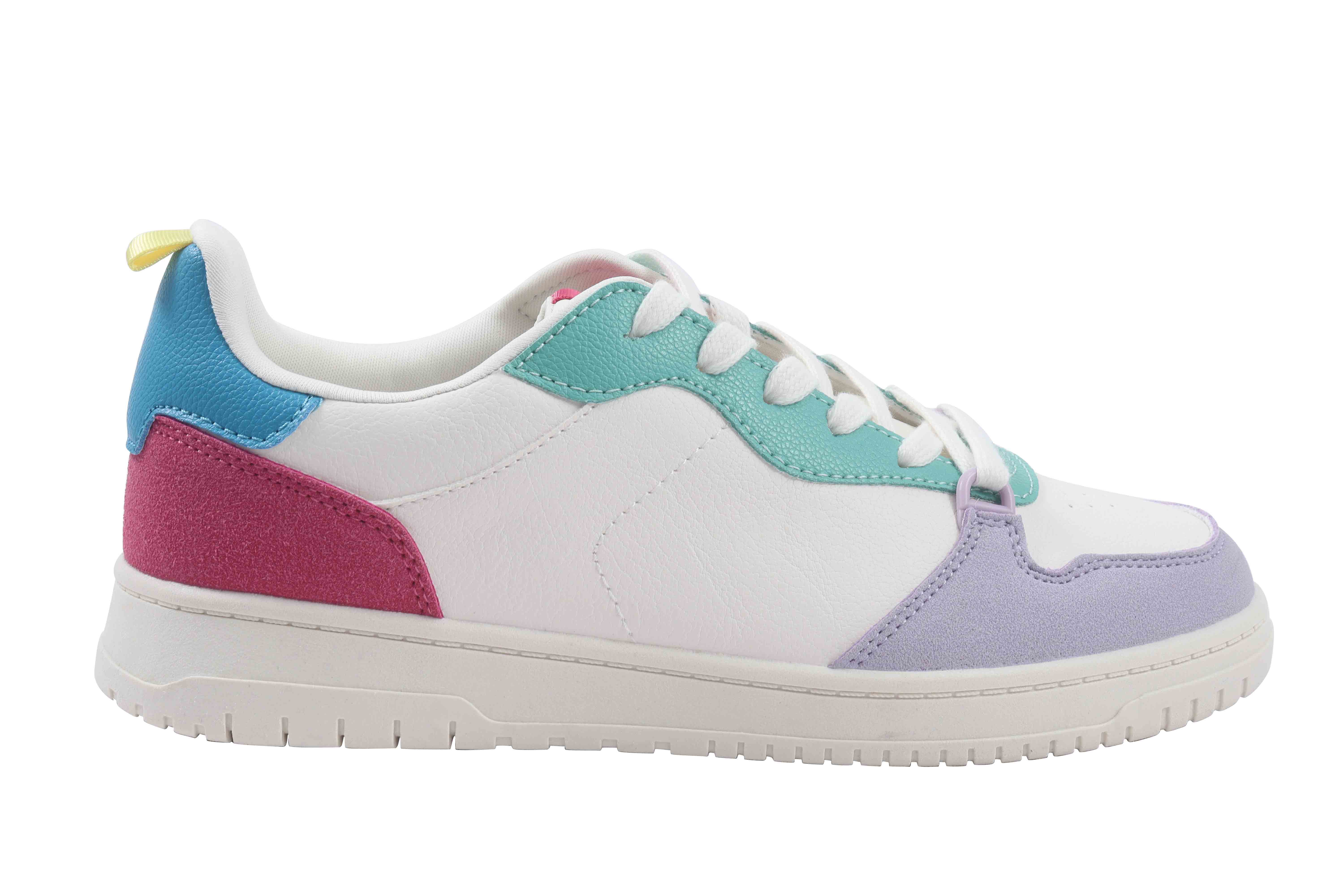 No Boundaries Women's Lace Up Court Sneakers