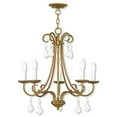 thumbnail image 2 of Livex Lighting 40875-48 Daphne 5-Light Chandelier Antique Gold Leaf, 24.75", 2 of 3