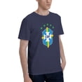 thumbnail image 2 of Brazil National Football Team Fashion Men'S Basic Short Sleeve T-Shirt Navy Blue 4x-Large, 2 of 5