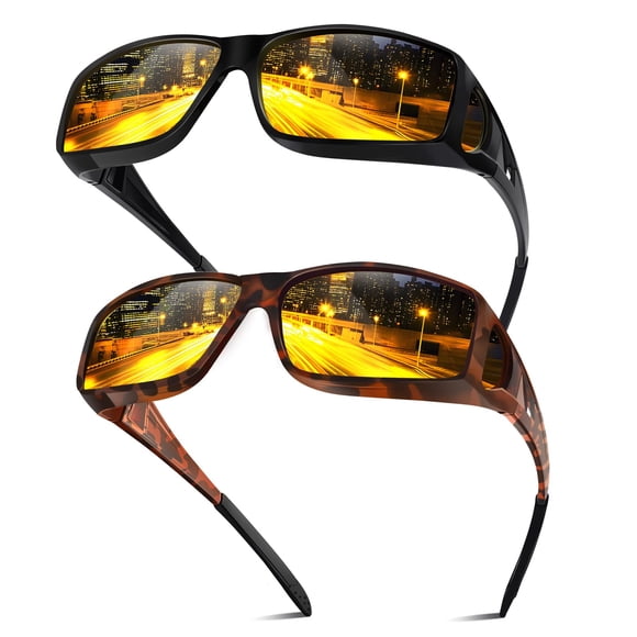 Gafas de conducción con visión nocturna Bio-th Fit Over UV Protect