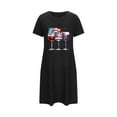 thumbnail image 4 of Camisón corto de talla grande para mujer, camisón de manga corta con estampado de pecho a la moda, camisón para mujer, 4 of 5