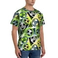 thumbnail image 2 of Qekee Football Doodle Classic Fit T-Shirt Men's Shirt Men's Tight Short Sleeves for Exercise, Running, Mountaineering - Football Doodle, 2 of 9