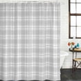 thumbnail image 2 of Gray White Check Shower Curtain, Waterproof Shower Curtains for Bathroom, Vintage Farmhouse Buffalo Plaid Washable Fabric Bathtub Curtain Set Bath Decor with 12 Hooks 48"x72", 2 of 8