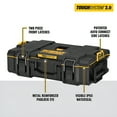 thumbnail image 2 of DEWALT ToughSystem 2.0 Tool Box DWST08165 - Storage, Plastic, Multicolor - 2 Piece, 2 of 7
