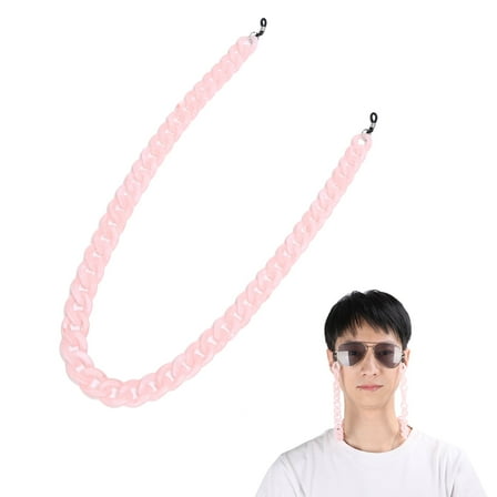 Acrylic Glasses Chain Reading Eyeglass Strap Sunglasses Holder Necklace Around Neck Eyewear Retainer Lanyard Accessory for Women Men[Pink2001]