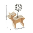 thumbnail image 2 of WHAMVOX 10 Pcs Note Paper Clips Cartoon Deer Shaped Desktop Folder Stand Wood Clip Home Decorations Paper Holder for Message Photo Beige, 2 of 8