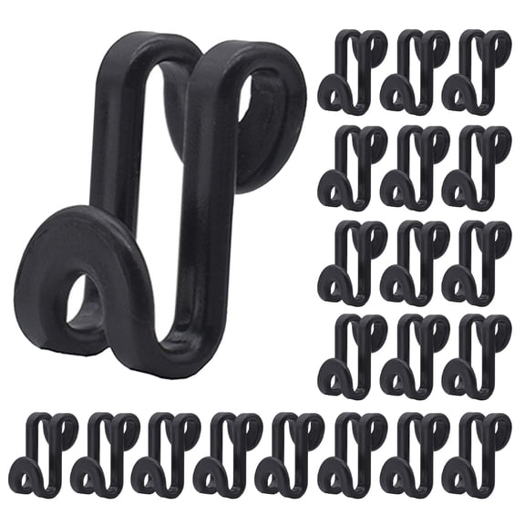 Clothes Hanger Connectors - 60 Pcs Multi-Level Cascading Hooks, Heavy Duty Plastic Mini Hooks for Space Saver Closet Organizer, Black