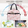 thumbnail image 4 of Naloa Rabbit And Peach Print Lunch Bag for Women & Men Insulated Lunch Box or Cooler Lunch Tote Bags for Work, Travel, Outdoor, 4 of 5