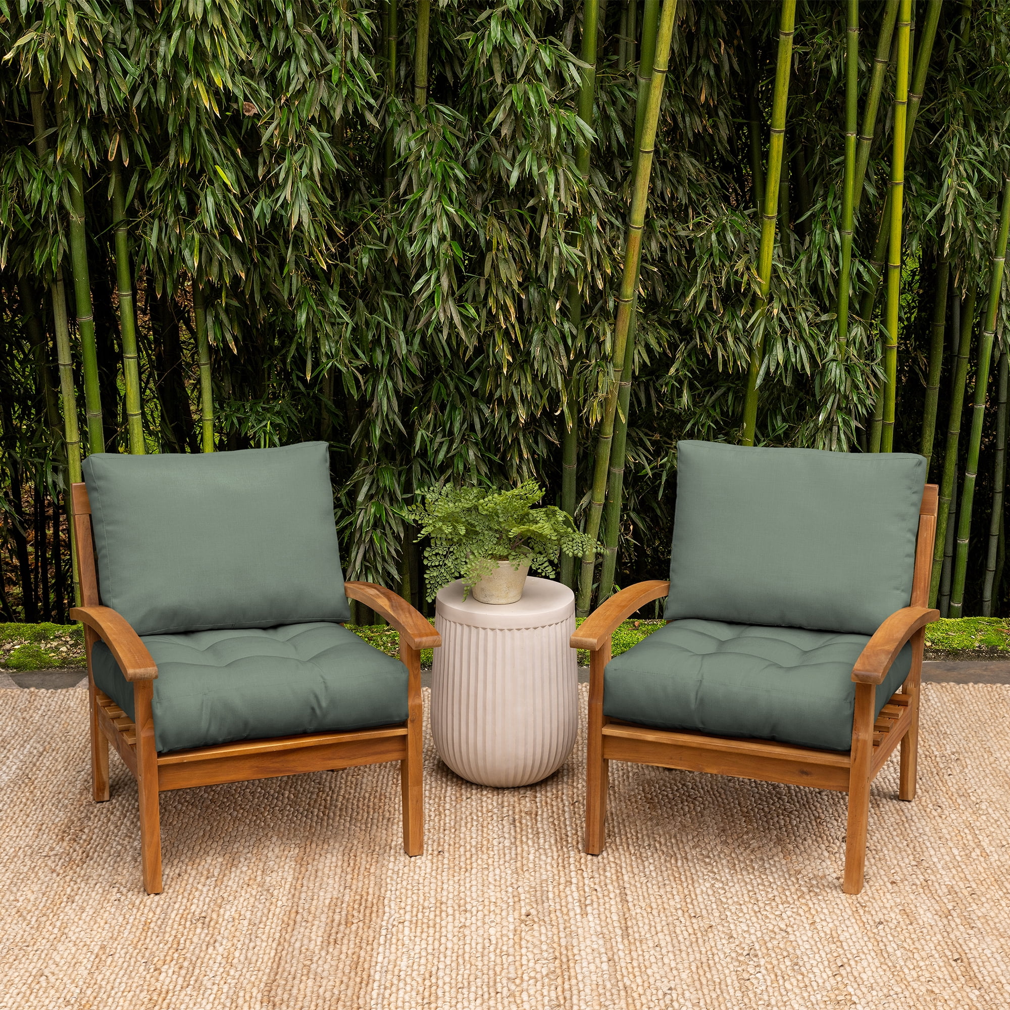 ARDEN earthFIBER Tufted Blowfill Deep Seat Set, 24 x 24, Rain-Proof, Fade Resistant, Deep Seat Bottom and Back Cushion for Chair, Sofa, and Couch