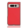 thumbnail image 3 of Plain Case for Google Pixel Fold, Premium Lychee Patterned PU Leather + Hard PC Shell Ultra Thin Slim Durable Protective Phone Cover for Google Pixel Fold,Red, 3 of 5