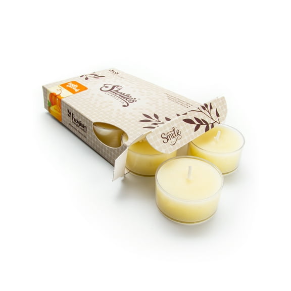 Pumpkin Walnut Cheesecake Tealight Candles - 6 Beige Premium Scented Tea Lights - Shortie's Candle Company