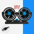Car Fan Dual Heads Strong Winds Low Noise For Vehicle Car Truck Suv Rv