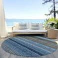 thumbnail image 6 of Addison Rugs Chantille Indoor/Outdoor Transitional Geometric, Abstract Navy Washable Round Rug, 8' x 8', 6 of 6