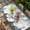 SteelBlue Grey Beige, variant on Blue Snowman Christmas Table Cloths for 3 Foot Rectangle Tables, Xmas Snowflake Eucalyptus Leaves Rustic Patio Waterproof Elastic Fitted Tablecloths, Washable Rectangular Table Cover for Camping