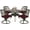 Chili Red, variant on MEETWARM 5-Piece Outdoor Patio Dining Set, All-Weather Cast Aluminum Patio Conversation Set for Backyard Garden Deck with 4 Cushions Swivel Rocker Chairs and 35.4" Square Table, Chili Red