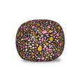 thumbnail image 1 of Abstract Storage Toy Bag Chair, Colorful Mosaic Look Pebble Stones Like Polygonal Shapes, Stuffed Animal Organizer Washable Bag, Large Size, Pink and Multicolor, by Ambesonne, 1 of 3