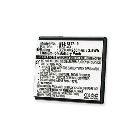 Sony Ericsson Mix Walkman Cell Phone Battery (Li-Ion 3.7V 950mAh) Rechargable Battery - Replacement For Sony/Ericsson BST-43 Cellphone (Best Sony Ericsson Walkman Phone)