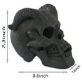 thumbnail image 2 of Black Fireproof Skull Fire Pit Log, Heat-Resistant Magnesium Oxide Halloween Decor, 2 of 14