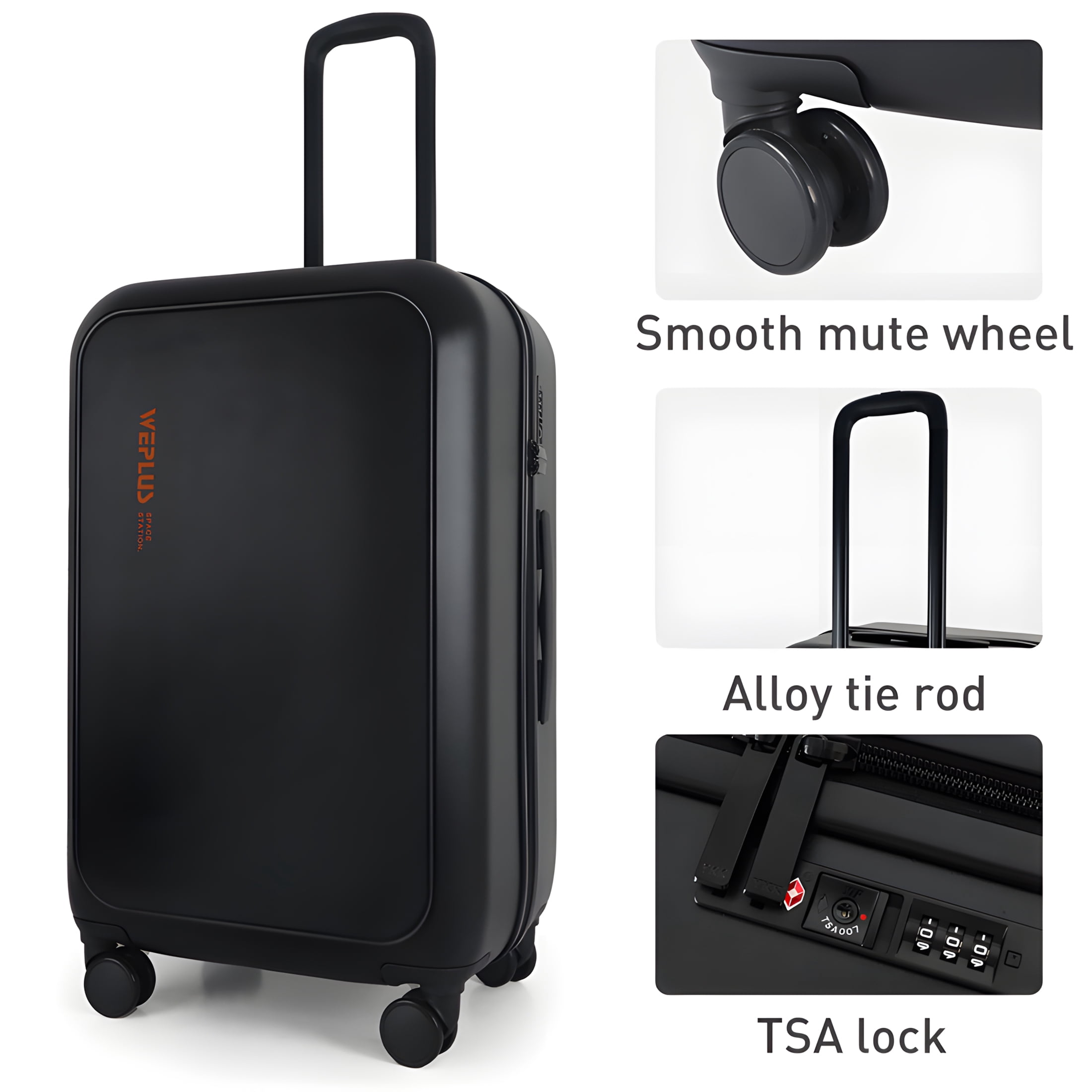 WEPLUS Luggage Sets 5 Piece(20",26" ),Hardside Carry-On Luggage, Hardshell Suitcase With Wheels, With Scratch-Resistant Surface, Four Multi-directional Wheels