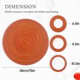 thumbnail image 4 of Xmushyra Round Placemats Set of 6, 15 Inch Braided Woven Table Mats, Washable Heat Resistant Non-Slip Place Mats, Orange, 4 of 7