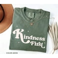 thumbnail image 3 of Kindness First Christian Shirt – Comfort Colors Retro Tee, Positive Vintage Faith Shirt, Spiritual Women's Gift, Groovy Jesus T-Shirt, 3 of 8