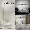 thumbnail image 5 of 6-Light Modern Vanity Light with Clear Glass Shade - Dimmable Bathroom Black Wall Lamp for Mirror, Kitchen, Hallway, 5 of 8