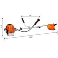 thumbnail image 5 of Legahome Gas Powered Weed Wacker, 2 in 1 18 Inch String Trimmer with 10'' Brush Cutter, 52CC 2-Cycle, Shoulder Strap, Grass Trimmer Brush Cutter for Weed, Brush, Orange, 5 of 9