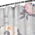 thumbnail image 4 of Pink White Floral Pretty ELegant (2) Shower Curtain Reusable Shower Liner,Simple Polyester Shower Liner,Shower Curtains Set with Snap-in,72x72Inch, 4 of 4