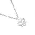thumbnail image 3 of pitrice Collier Fleur de Lotus pour Femmes Pendentif Tribal Simple Chaîne Réglable 49-54cm Bijou Cadeau, 3 of 6