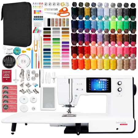 Bernette B77 Deco Sewing & Quilting Machine with 93 Spools & 200+ Accessories