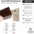 thumbnail image 5 of LAVANE 5 inch / 12cm Wooden Furniture Legs, 4PCS Soild Wood Turned Spindle Replacement Bun Feet with Pre-Drilled M8 Inch Bolt & Mounting Plate for Couch Sofa Cabinet Ottoman, 5 of 6