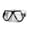 Clear+Black, variant on GKV Panoramic Dual Window Dive Mask – Low Volume Anti-Fog Leak-Proof Tempered Glass Scuba Mask for Freediving & Spearfishing
