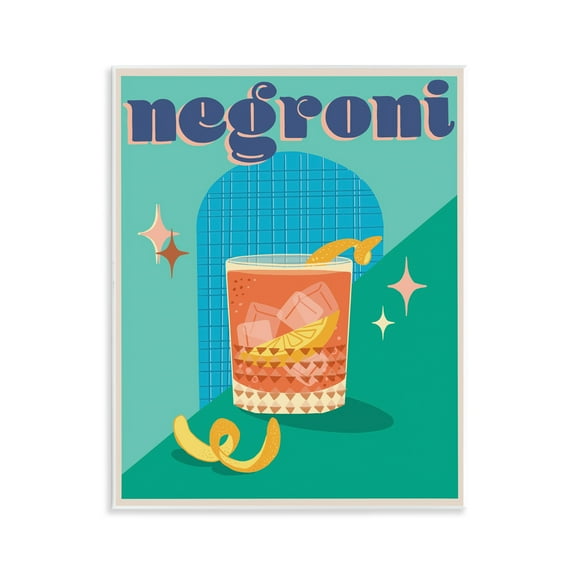 Stupell Industries Classic Retro Negroni Food & Beverage Painting Unframed Art Print Wall Art, 11 x 14