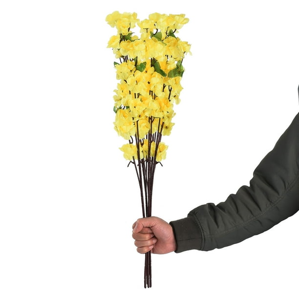 Ramas Artificiales de Flor de Durazno Flores Artificiales de Tallo Largo Flor de árbol Flores Falsas Decoración de Ramo para Salón de Bodas y Decoración del Hogar 65 Cm ANGGREK Otros