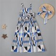 thumbnail image 5 of CPNG Toddler Baby Girl Skirt African Print Dress Summer Clothes Outfits Little Girl Casual Dresse and Headband 2 Pcs Set(BU1,4-5 Years), 5 of 9