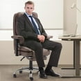 thumbnail image 6 of HOMREST Executive Office Chair,Big and Tall Ergonomic Home Desk Chairs with Adjustable Rotation Armrest and Reclining Function,Leather Computer Chairs with Retractable Footrest,Bro, 6 of 7
