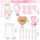 thumbnail image 2 of Juegos de baby shower de San Valentín 6 piezas corazones rosados y rojos regalos invitados vaso posavasos espejo bolsa regalo tarjeta, 2 of 7