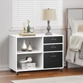 thumbnail image 6 of DEXTRUS 3 Drawer Lateral File Cabinet, Printer Stand with Drawers, File Cabinet Fits A4 Letter Legal Size Folders, White, 6 of 10