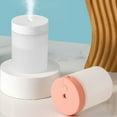 thumbnail image 1 of Mini humidificador para dormitorio y oficina • 300 ml Silencioso ultrasónico • Humidificador portátil de escritorio con luz nocturna • Blanco o rosa, 1 of 6