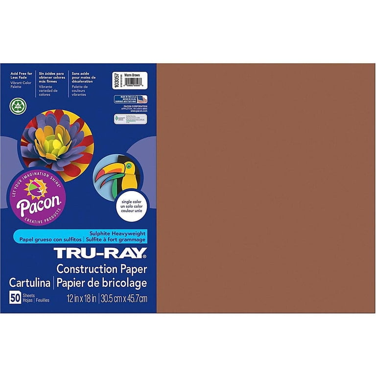 Tru-Ray Heavyweight Construction Paper, Warm Brown, 50 Sheets photo 5