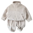 thumbnail image 2 of LYHaoo Boys Winter Outfits Tracksuit Set Casual Zip Up Jacket And Pants Toddler Clothes For 1 6 Years Old Comfortable Playwear Boys Pant Sets Sizes (5-6 Years), 2 of 7