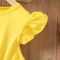 thumbnail image 3 of PatPat Robe à Imprimé Floral de Tournesols Rouge/jaune pour Tout-Petit, 3 of 5